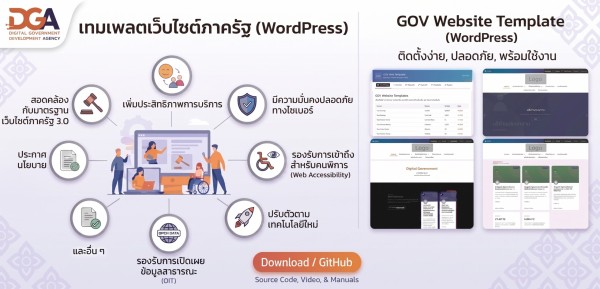 ในประเทศ — DGA อัปเดตเทมเพลตเว็บไซต์ภาครัฐเป็นเวอร์ชัน 2.0
